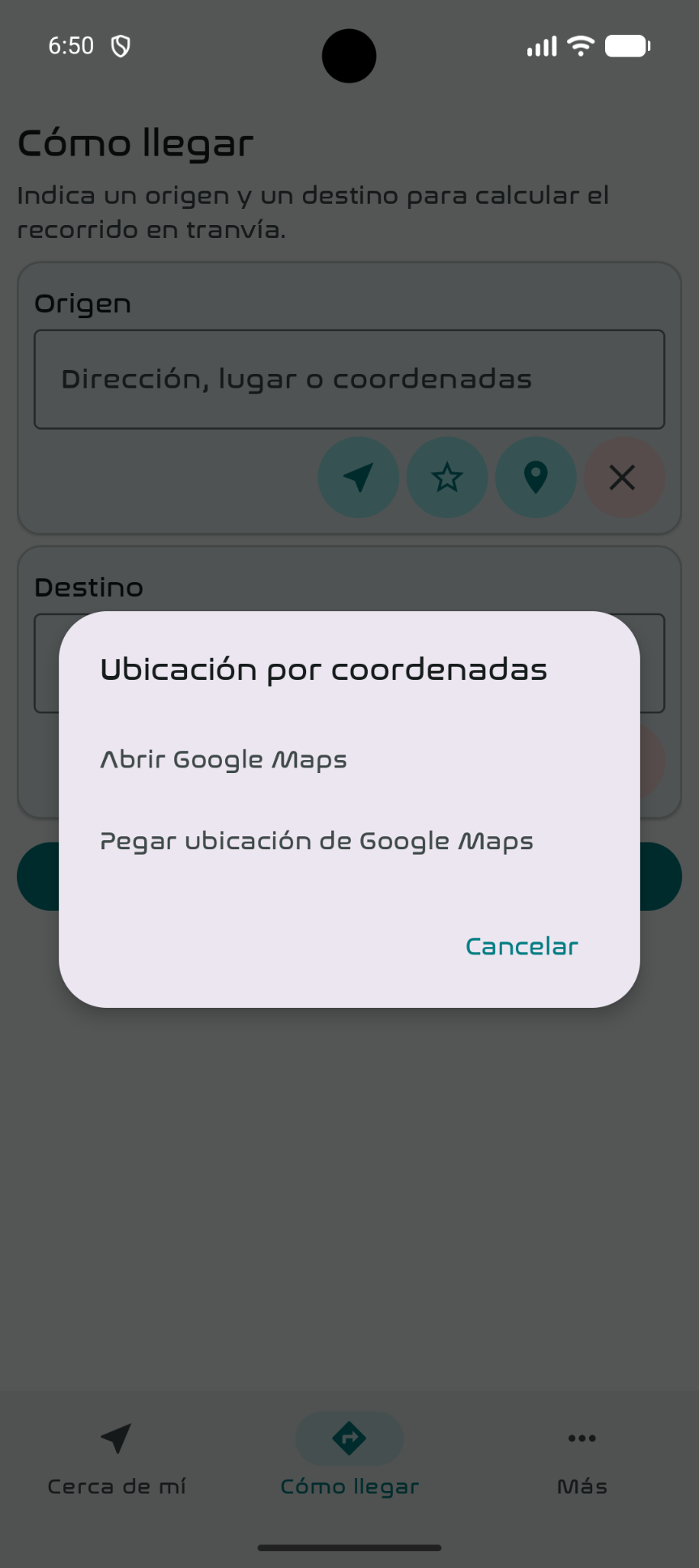 Resultado de una ruta en tranvía